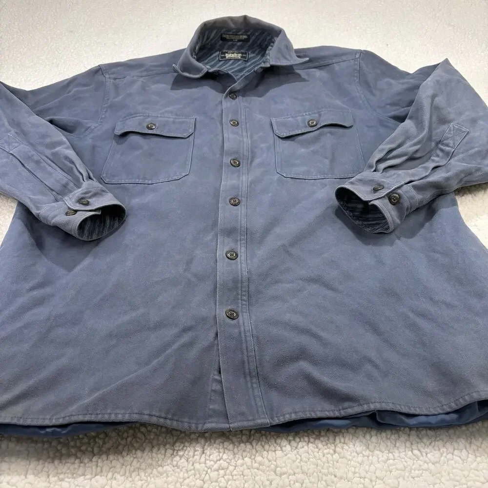 Vintage Levi Strauss Shirt Jacket Mens Large Shacket‎ Chamois Flannel Cotton
